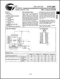 Click here to download CY7C1007-25PC Datasheet