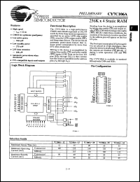 Click here to download CY7C106A25VC Datasheet