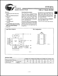 Click here to download CY7C167A20PC Datasheet