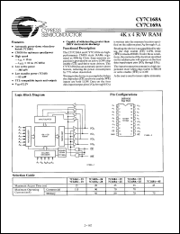 Click here to download CY7C168-35DMB Datasheet