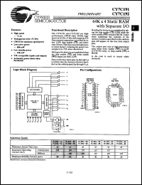 Click here to download CY7C191-15LC Datasheet