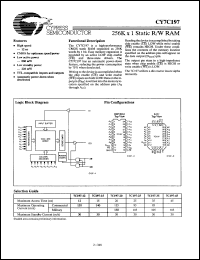 Click here to download CY7C197-20LMB Datasheet
