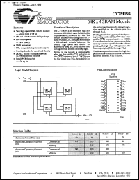 Click here to download CY7M194-15DC Datasheet