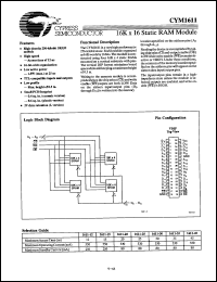 Click here to download CYM1611LHV25M Datasheet