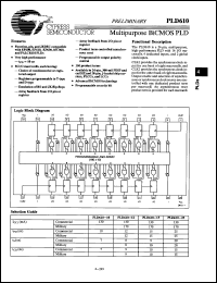 Click here to download PLD610-15JC Datasheet