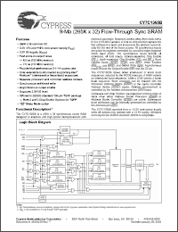 Click here to download CY7C1365B Datasheet