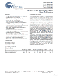 Click here to download CY7C1394BV18-300BZXC Datasheet