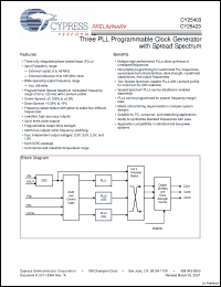 Click here to download CY25403FSXI Datasheet