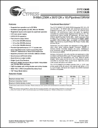 Click here to download CY7C1360B-166AI Datasheet