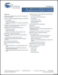 Click here to download CY7C64713-100AXC Datasheet