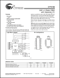 Click here to download CY7C192-25VC Datasheet