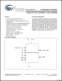 Click here to download CY14B104L-ZS25XI Datasheet