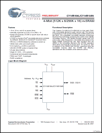Click here to download CY14B104L Datasheet