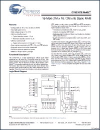 Click here to download CY62167ELL-45ZXI Datasheet