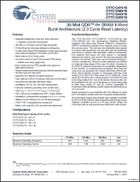Click here to download CY7C1245V18-300BZXC Datasheet