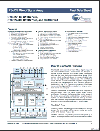 Click here to download CY8C27143_06 Datasheet