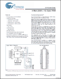 Click here to download CY7C1041CV33-20VE Datasheet