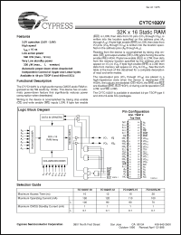 Click here to download CY7C1020V33-12ZC Datasheet