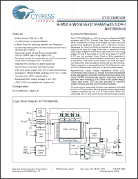 Click here to download CY7C1308DV25-167BZXI Datasheet