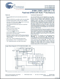 Click here to download CY7C1354CV25-200AXI Datasheet