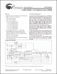 Click here to download CY7C1327G-250BGC Datasheet