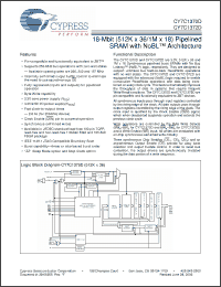 Click here to download CY7C1370D-250BGXI Datasheet