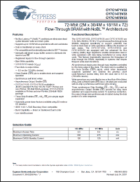 Click here to download CY7C1473V33-117BZXC Datasheet