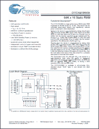 Click here to download CY7C1021BNV33L-15VXI Datasheet
