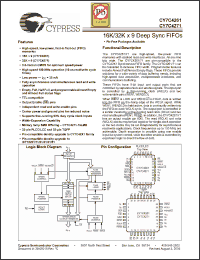 Click here to download CY7C4261-15JXC Datasheet
