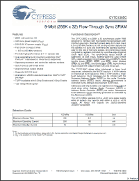 Click here to download CY7C1365C-100AJXC Datasheet