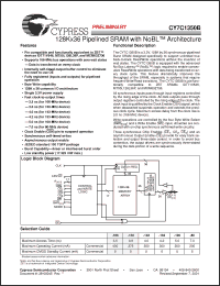 Click here to download CY7C1350B-150AC Datasheet