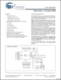 Click here to download CY7C1021DV33-10VXI Datasheet