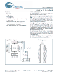 Click here to download CY7C1041BNV33-15VXI Datasheet