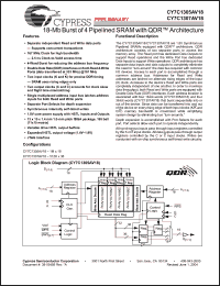 Click here to download CY7C1307AV18 Datasheet