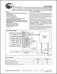 Click here to download CY7C1345B-100BGI Datasheet