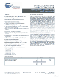Click here to download CY7C1916JV18-300BZXI Datasheet