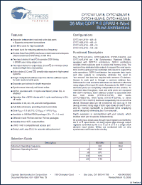 Click here to download CY7C1411JV18-300BZXC Datasheet