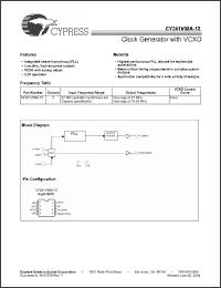 Click here to download CY241V8ASXC-12 Datasheet
