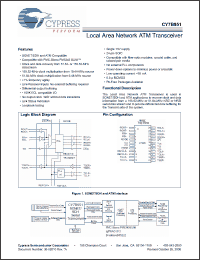 Click here to download CY7B951-SXI Datasheet
