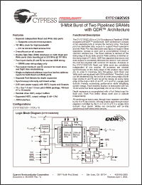 Click here to download CY7C1302CV25-100 Datasheet