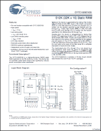 Click here to download CY7C1020DV33-10VXI Datasheet