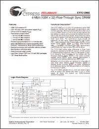 Click here to download CY7C1338G-117BGXC Datasheet