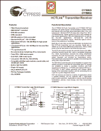 Click here to download CY7B923-400JXC Datasheet