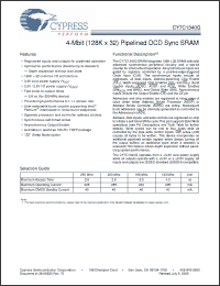 Click here to download CY7C1340G-133AXC Datasheet