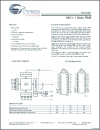 Click here to download CY7C187-25VXC Datasheet