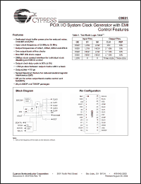Click here to download CYI9531OXC Datasheet