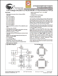 Click here to download CY7C4231V-25AXC Datasheet