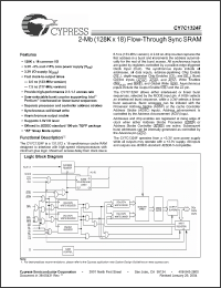 Click here to download CY7C1324F-133AC Datasheet
