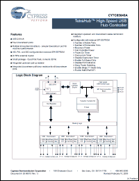 Click here to download CY7C65640A-LFXC Datasheet