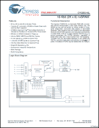 Click here to download CY22E016L-SZ25XCT Datasheet